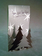 custom laser cut tree card for Sicily Eason