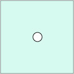 square table top with hole