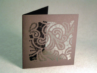 custom laser cut paper invitation card