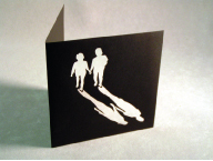 unique shadow couple greeting card