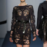 laser cut dress for Michael Angel NYC
