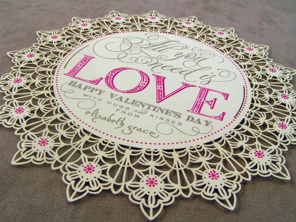 Laser Cut Doily for Elizabeth Grace