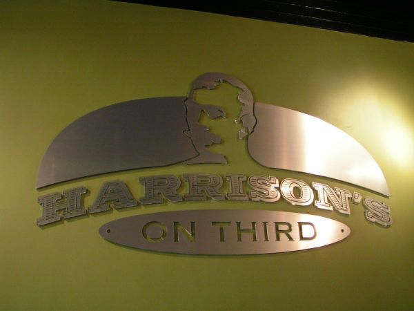 Harrison on Third Laser Cut Aluminum Sign