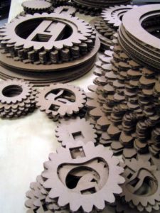 laser cut cardboard parts