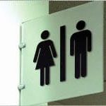 laser cut interior directional blade sign
