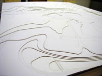 laser cut topographical model