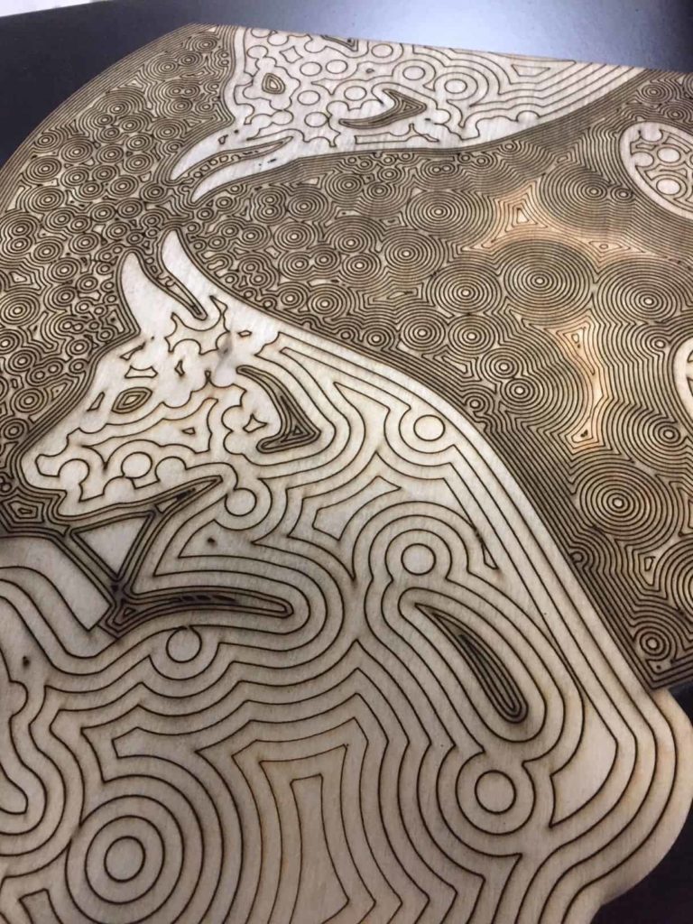 Laser Engraved Wooden sign for Red Bull