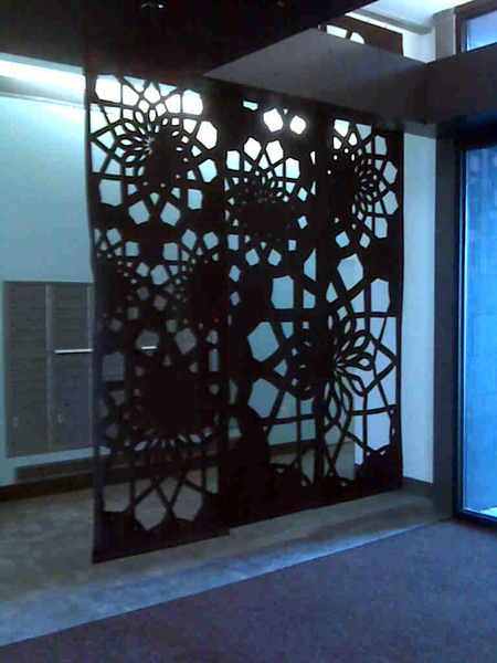 Custom Laser Cut Felt Room Divider Custom Laser Cut Felt Room Divider