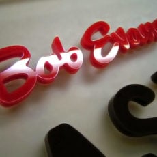 3D Company Sign Laser Cut for Bob Evans