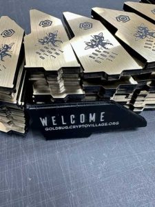 Luxurious Gold Foil Engraving | Laser Cutting Shapes