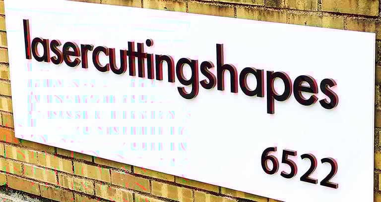 Laser Cutting Shapes Company Sign with 3D Lettering