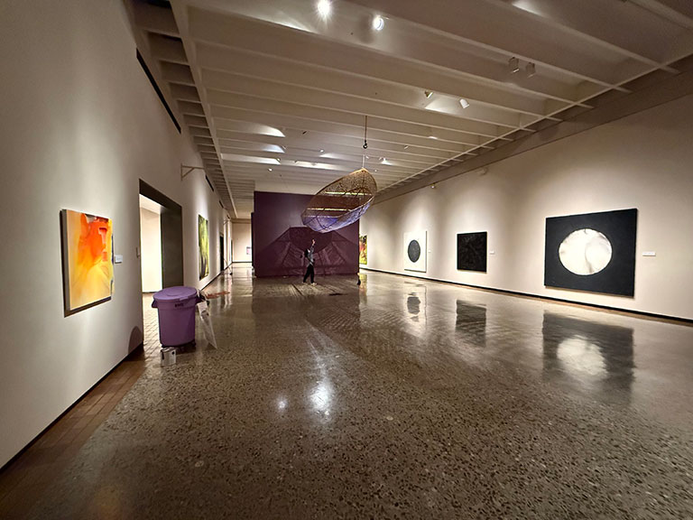 John Sabraw - "Glide" at Apeiron - Laser Cut Felt