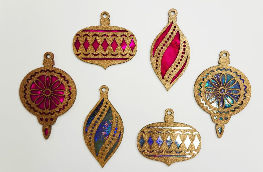 Custom Laser Cut Wooden Vintage Christmas Ornaments