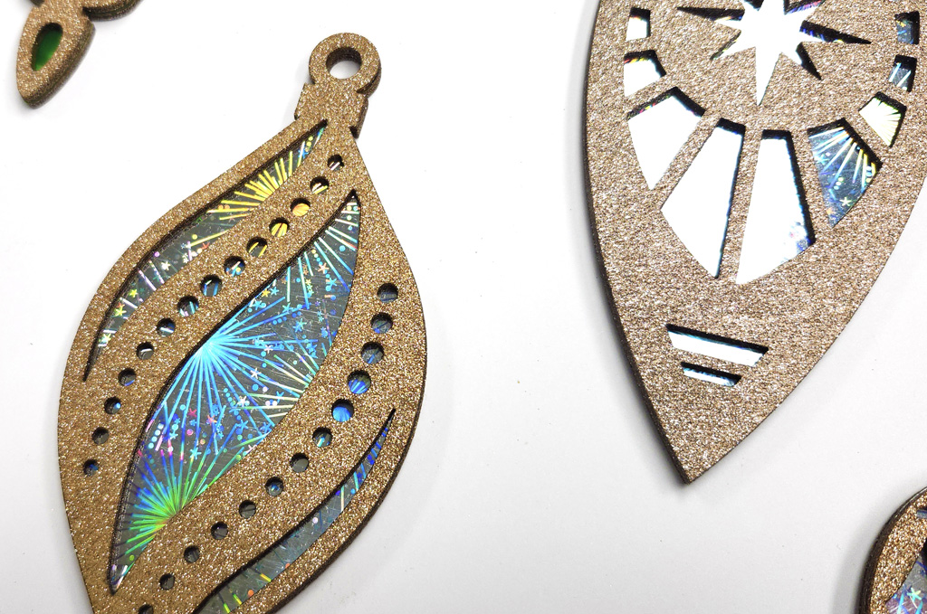 Custom Laser Cut Wooden Vintage Christmas Ornaments