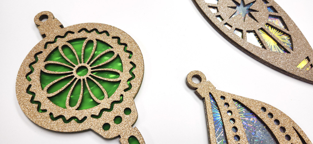 Custom Laser Cut Wooden Vintage Christmas Ornaments