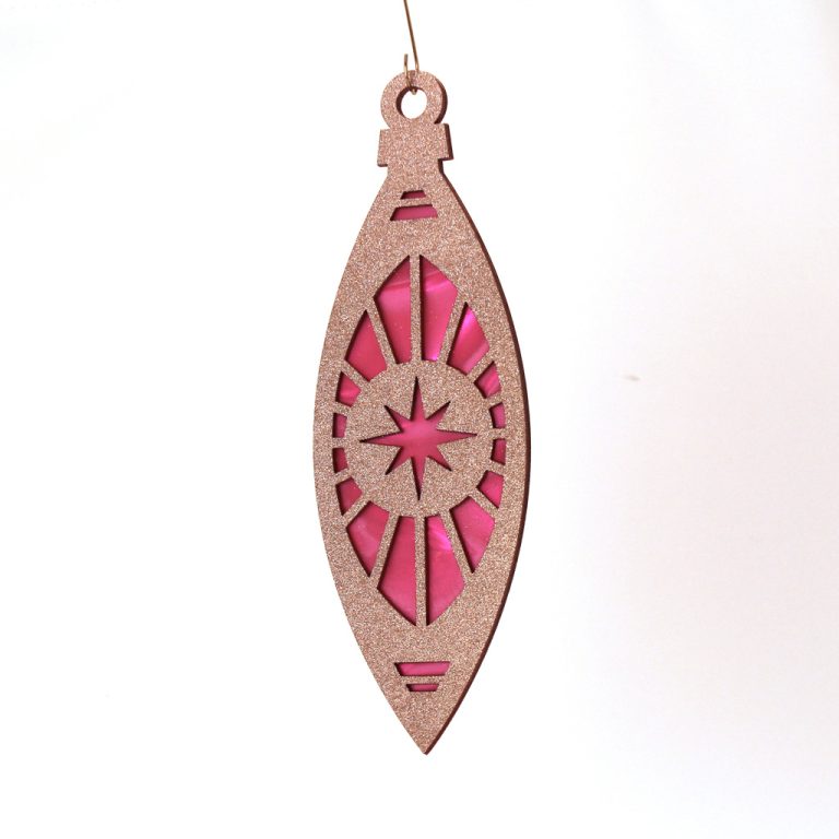 Custom Laser Cut Wooden Vintage Christmas Ornaments