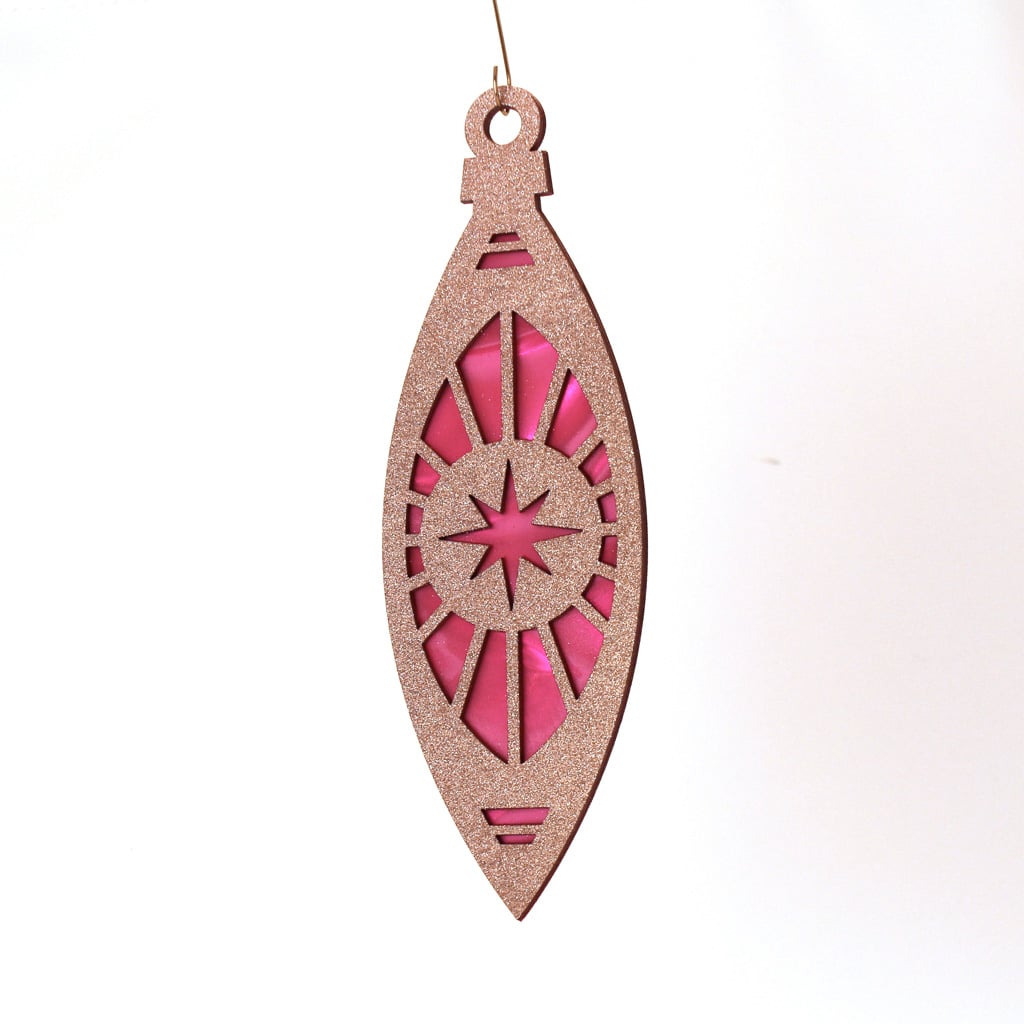 Custom Laser Cut Wooden Vintage Christmas Ornaments