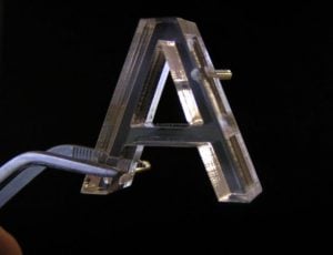 small laser cut letter w pins